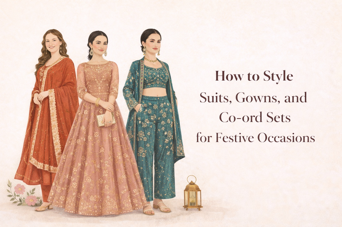 How to Style Suits, Gowns, and Co-ord Sets for Festive Occasions