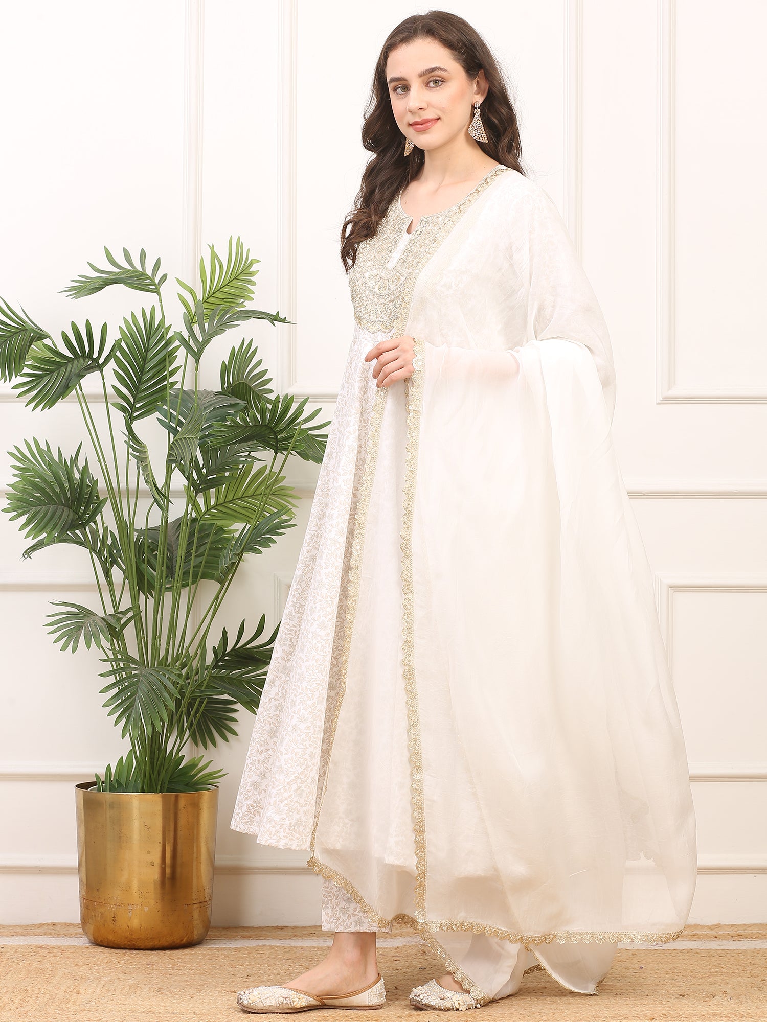 Anarkali Suit - Satin Silk