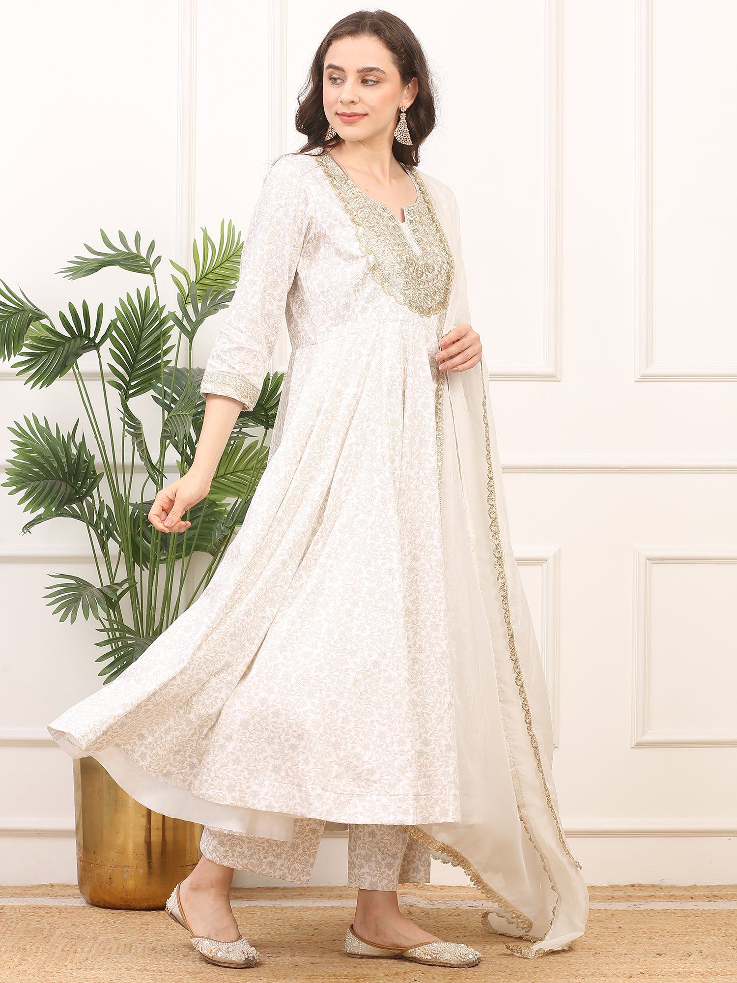 Anarkali Suit - Satin Silk