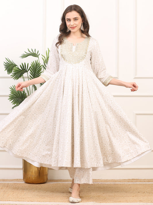 Anarkali Suit - Satin Silk