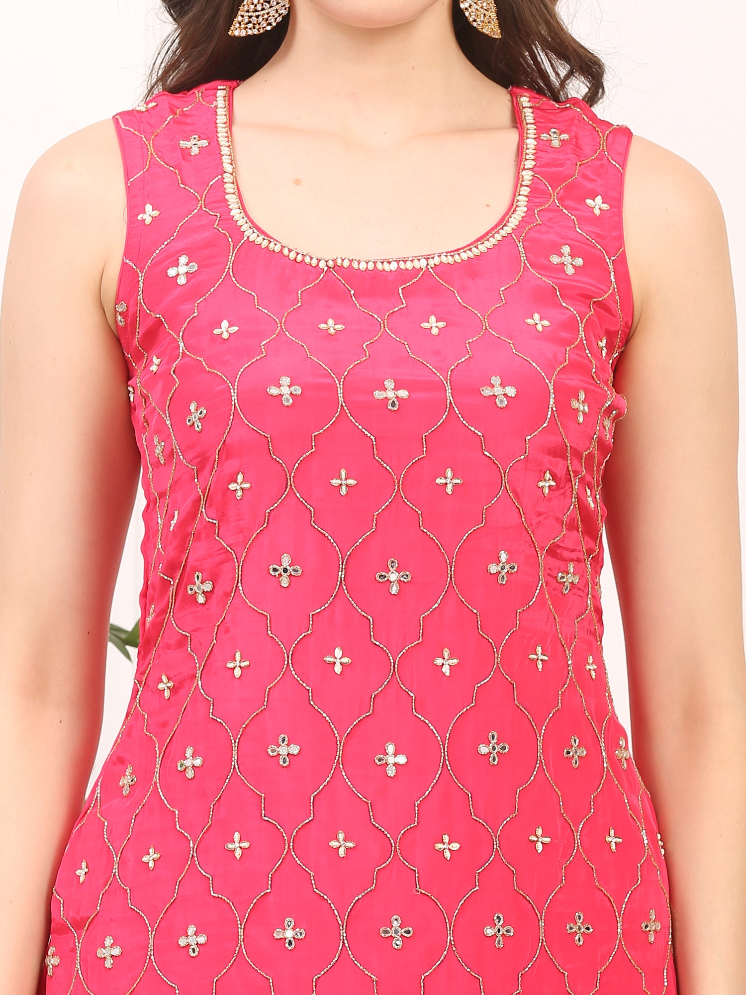 3-Piece Crepe Silk Stitched Suit