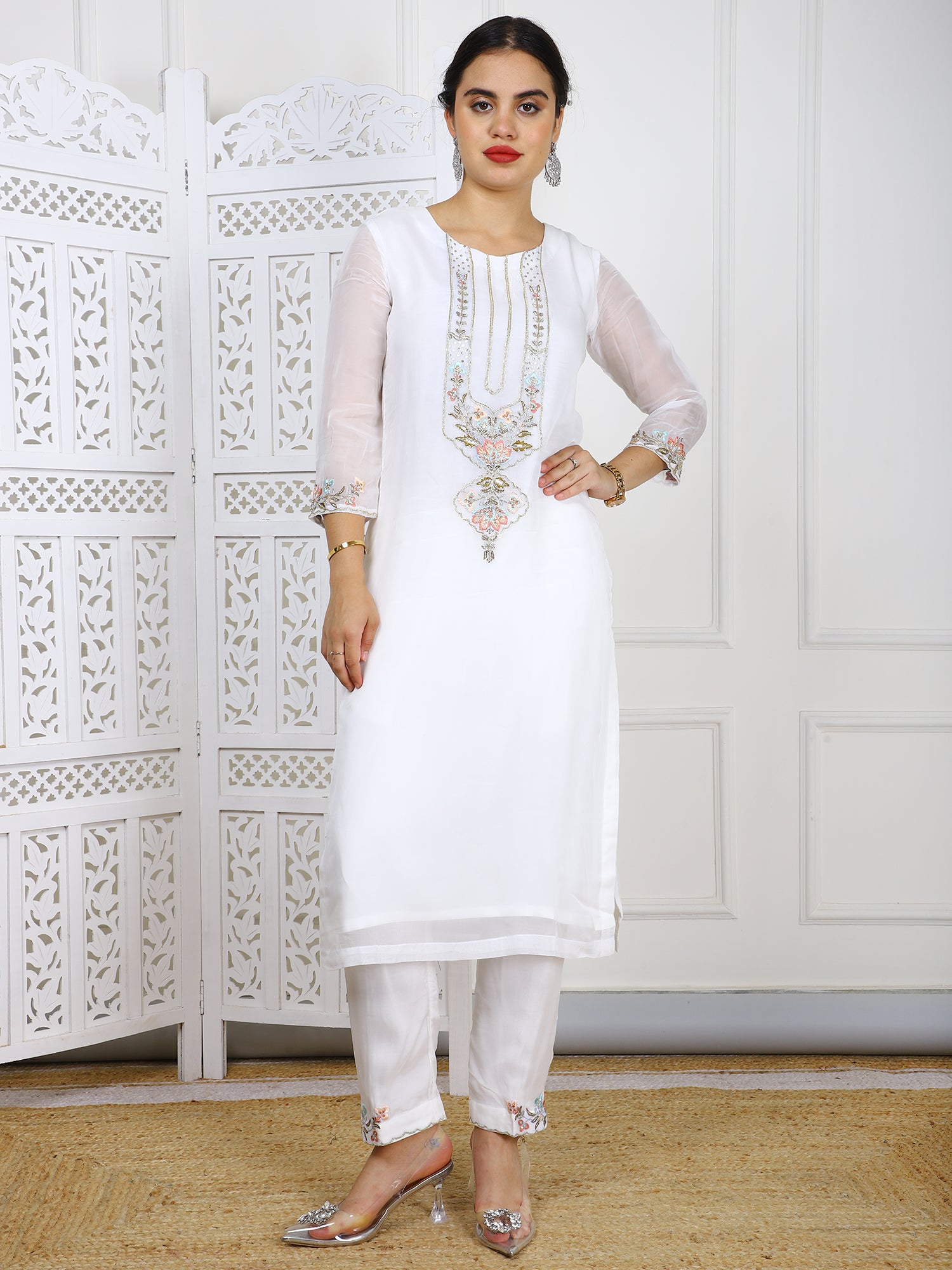 Premium Organza Stitched Suit