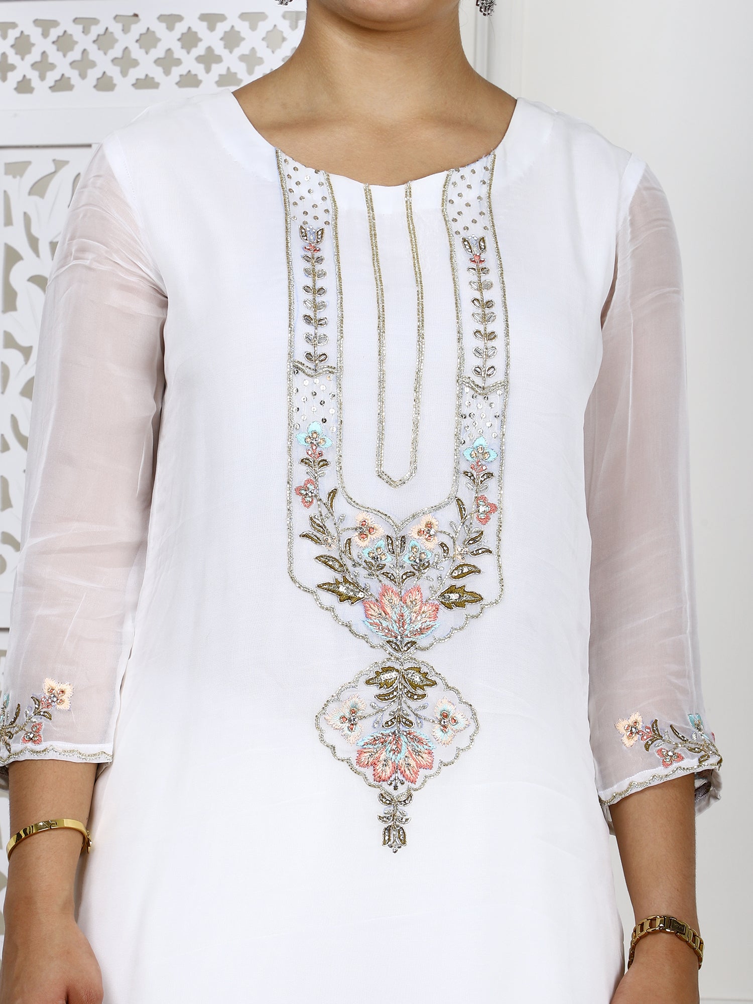 Premium Organza Stitched Suit