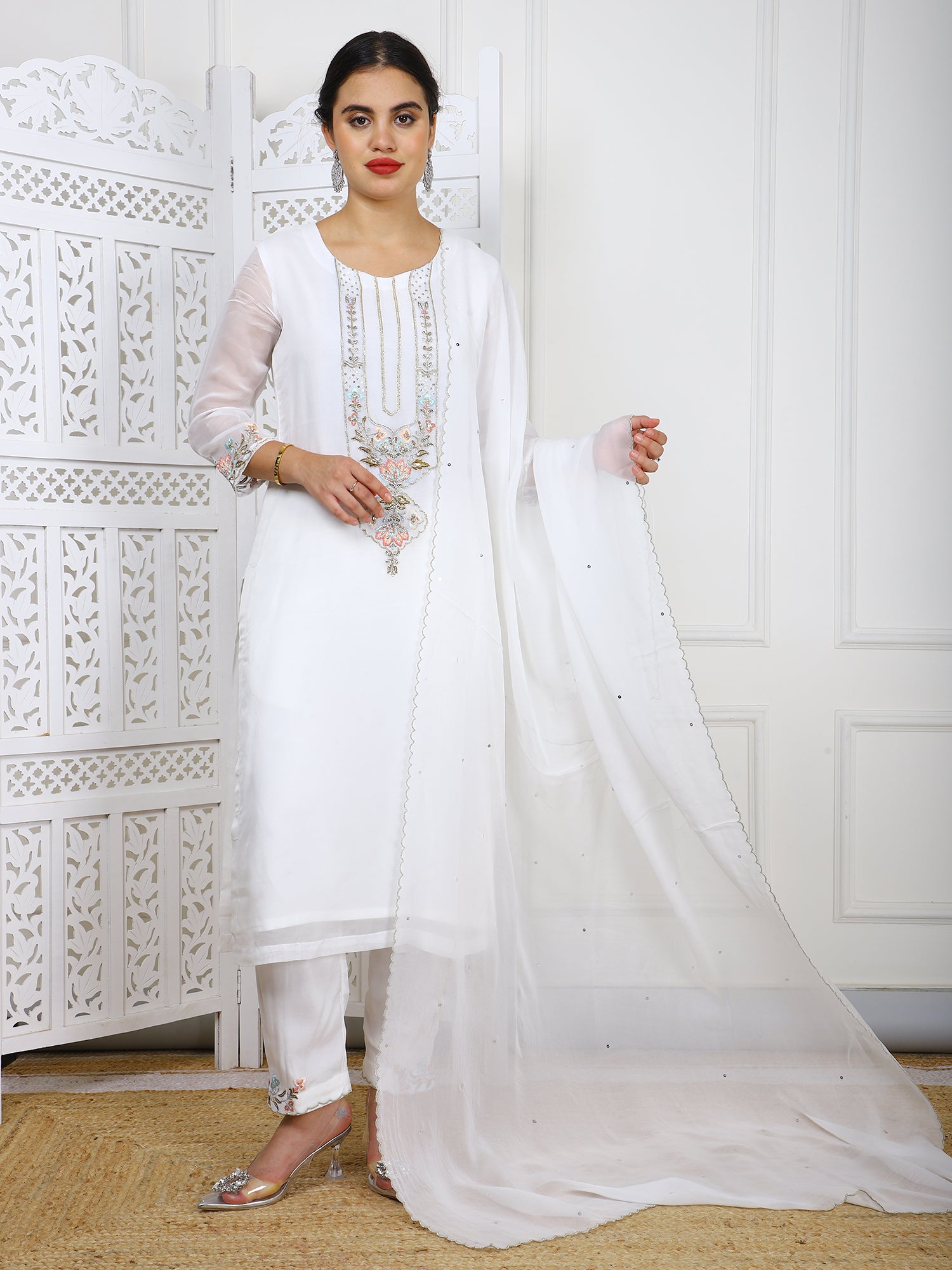 Premium Organza Stitched Suit