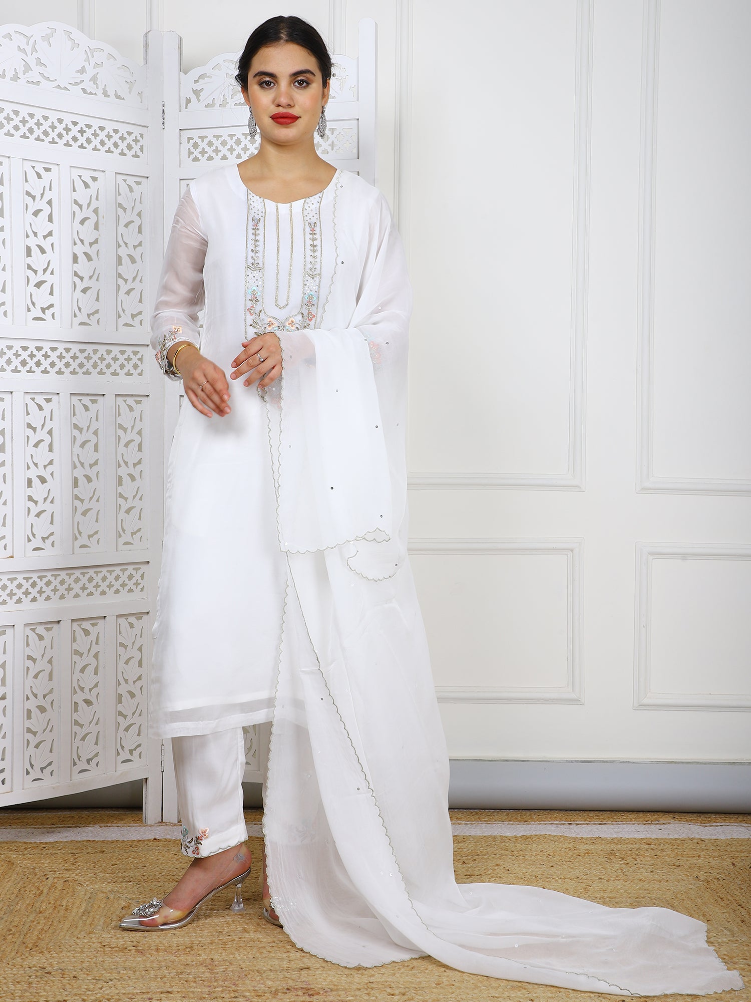 Premium Organza Stitched Suit