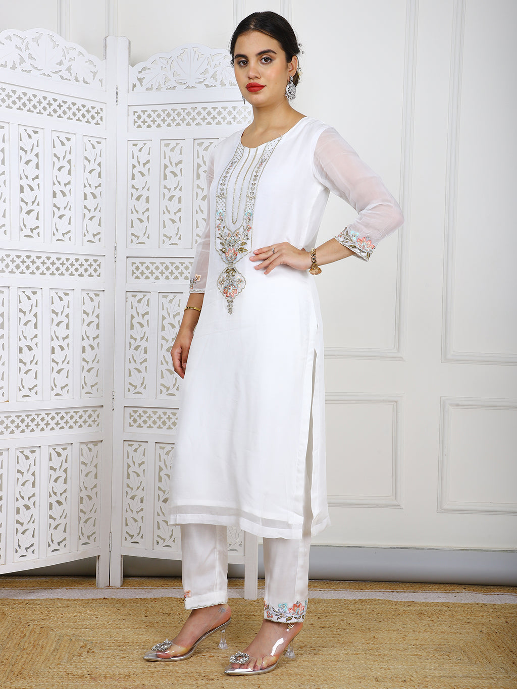 Premium Organza Stitched Suit