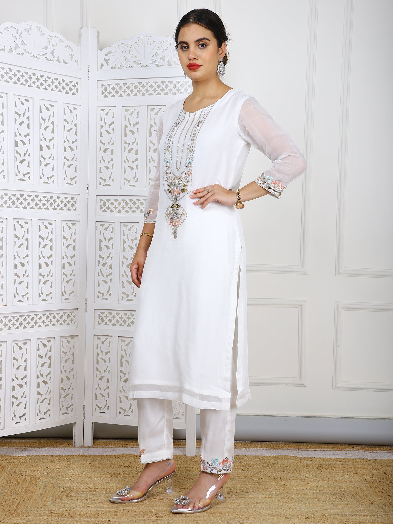 Premium Organza Stitched Suit