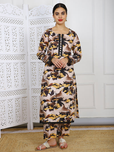Cotton Suit with Digital Print