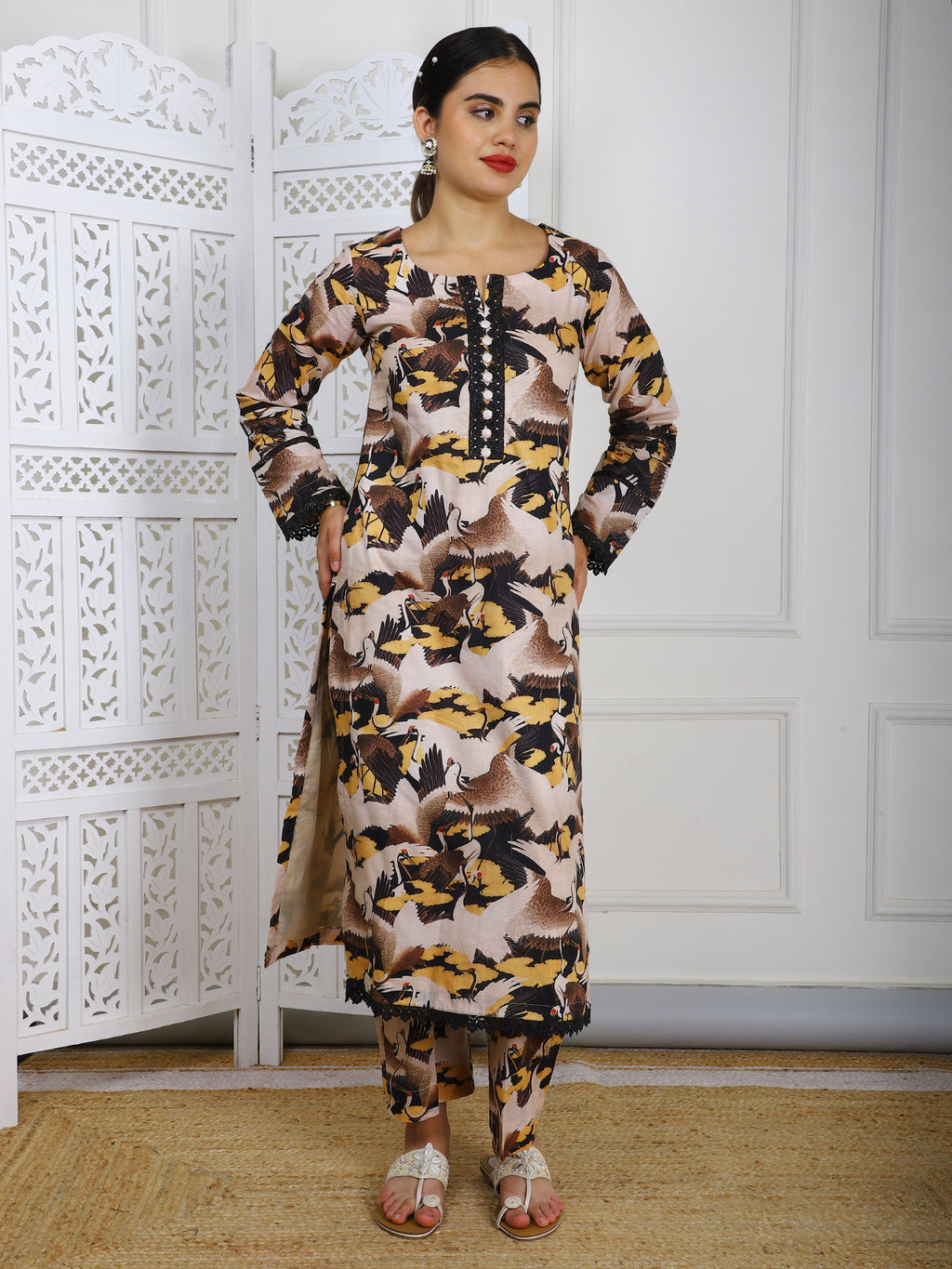 Cotton Suit with Digital Print