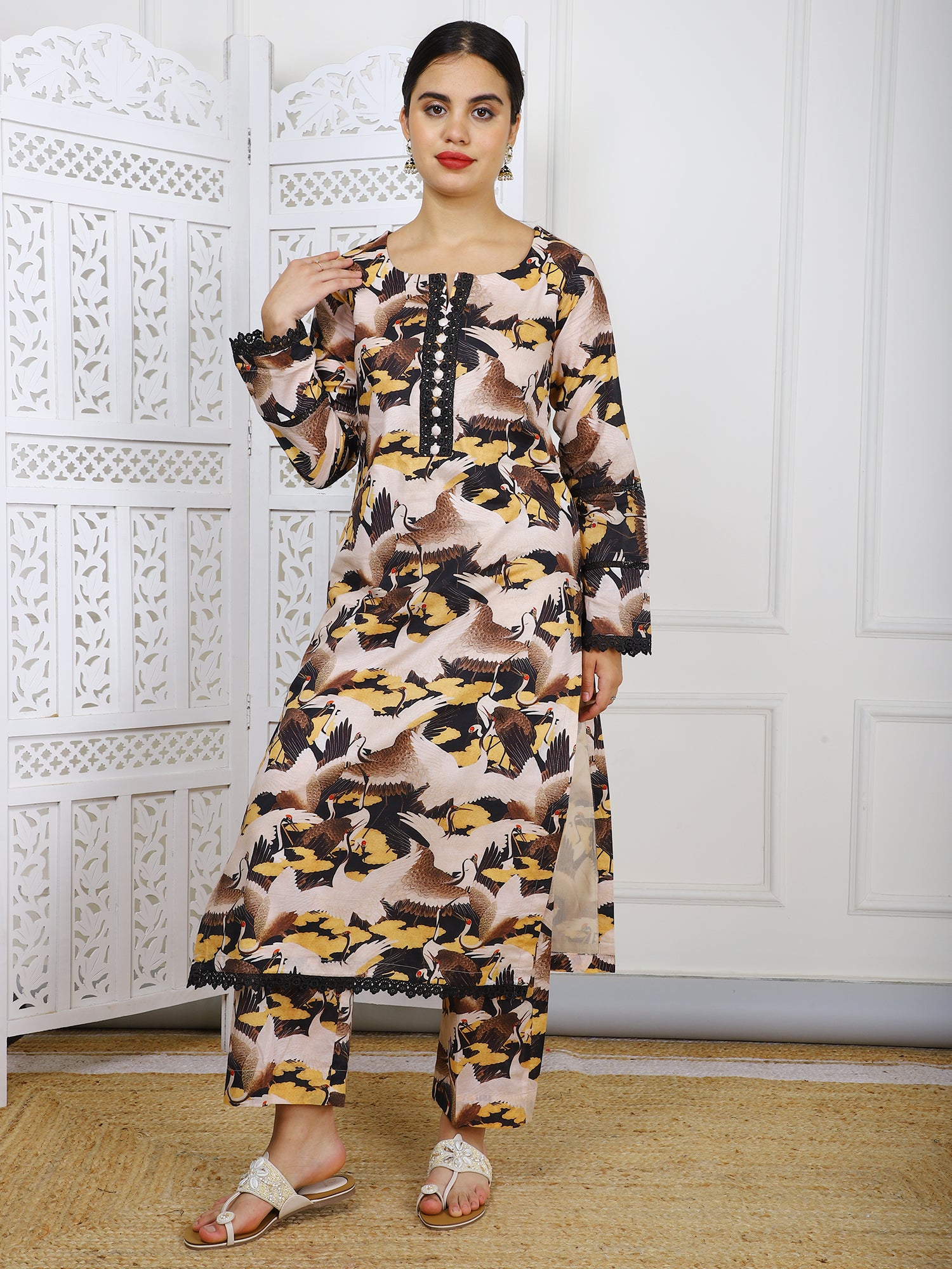 Cotton Suit with Digital Print