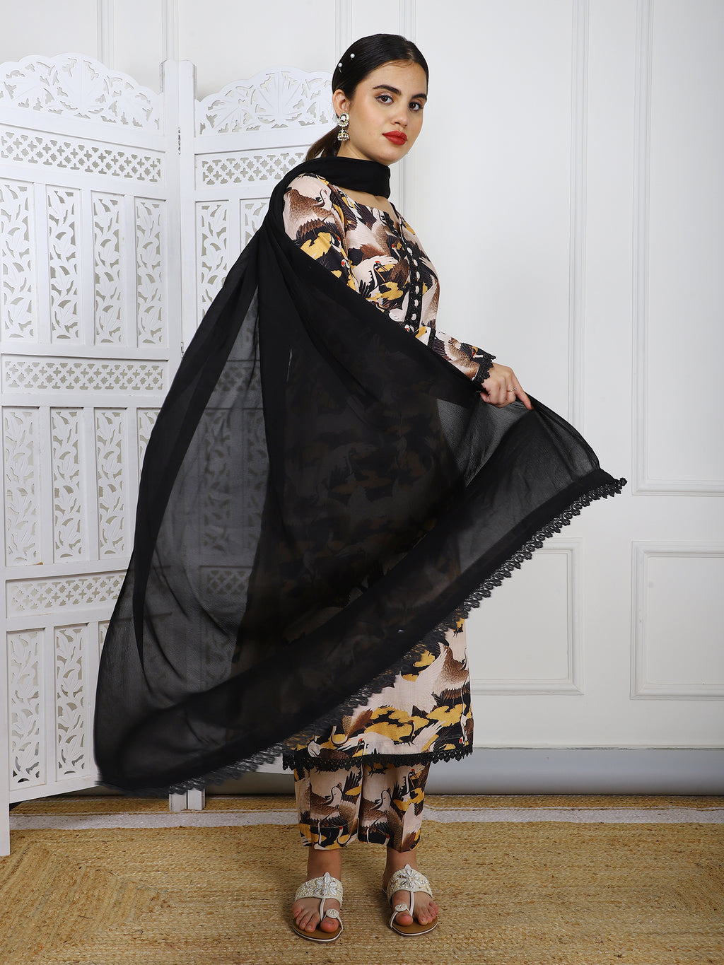 Cotton Suit with Digital Print