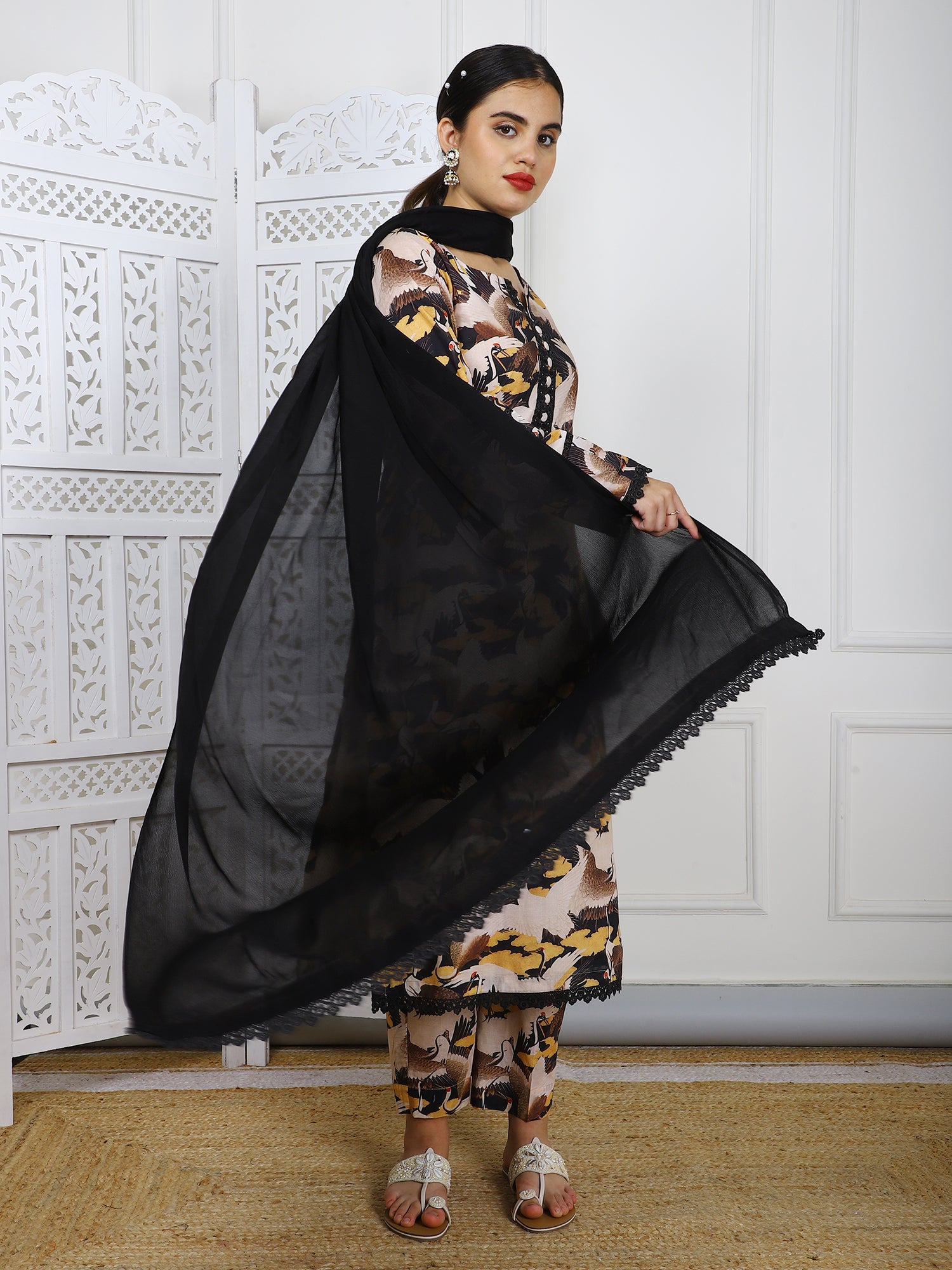 Cotton Suit with Digital Print