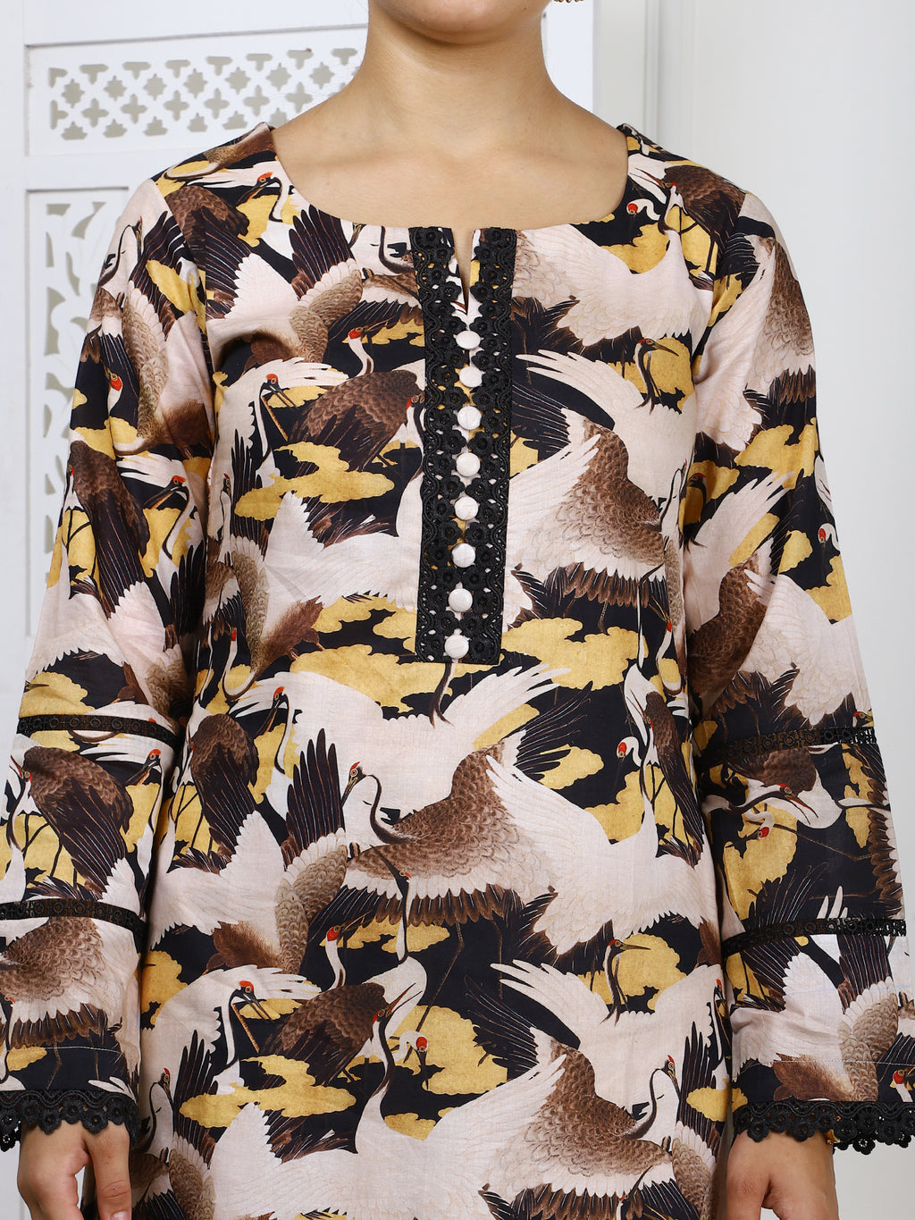 Cotton Suit with Digital Print