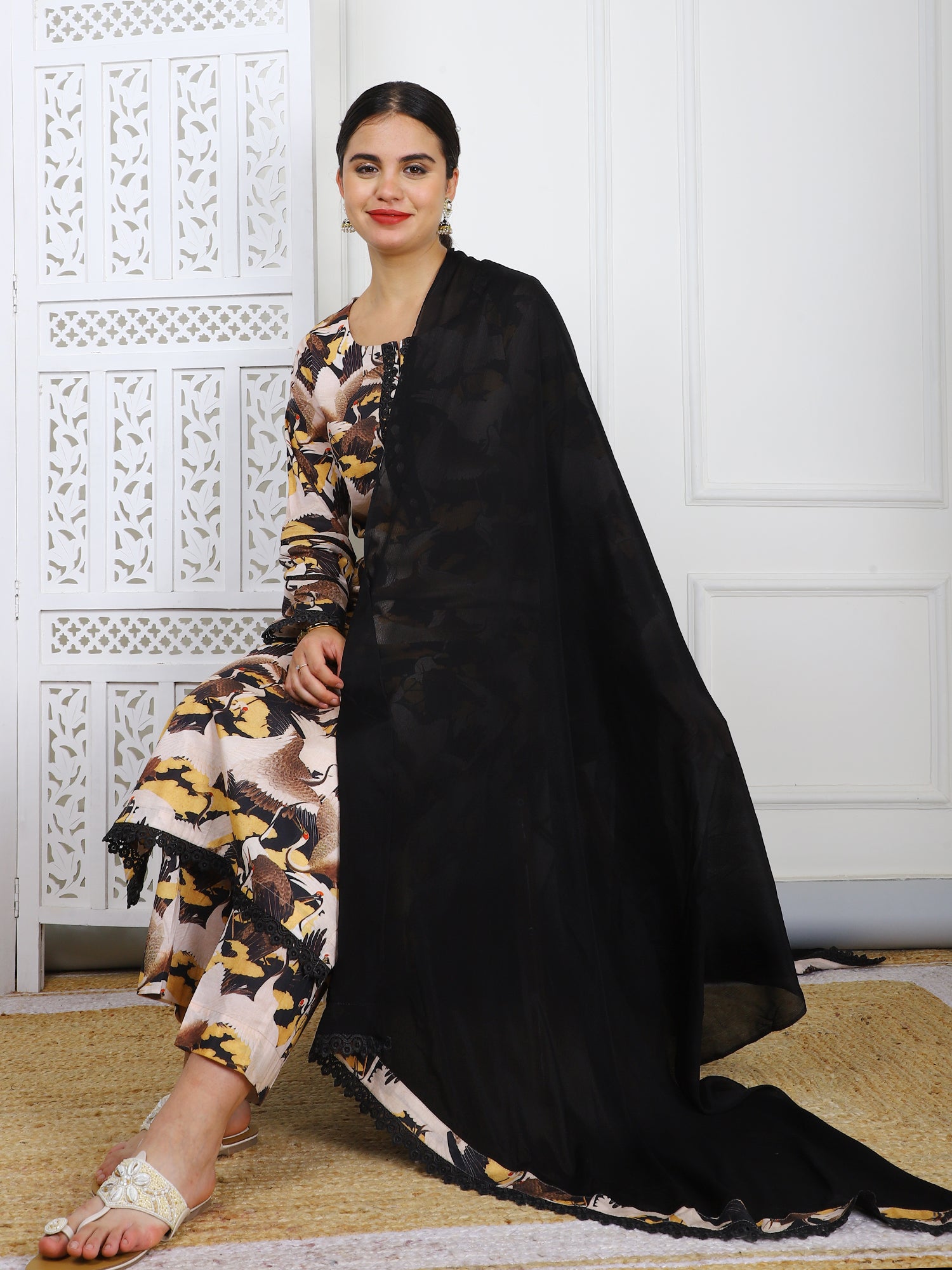 Cotton Suit with Digital Print