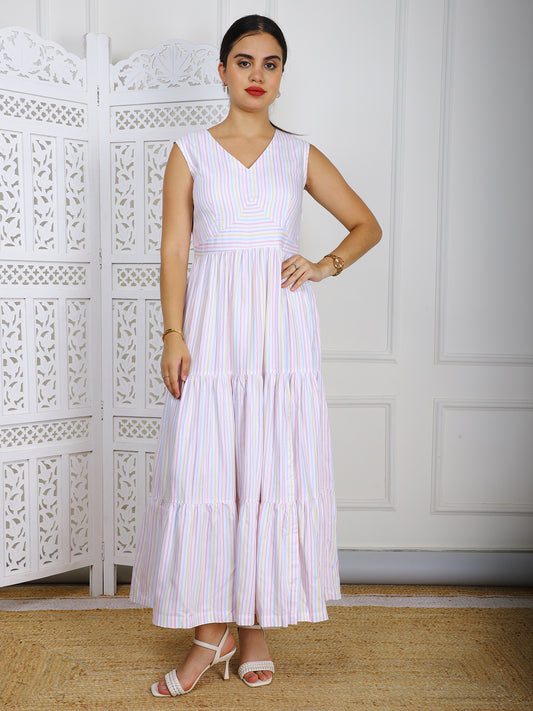 Premium Cotton Maxi Dress with Side Slit