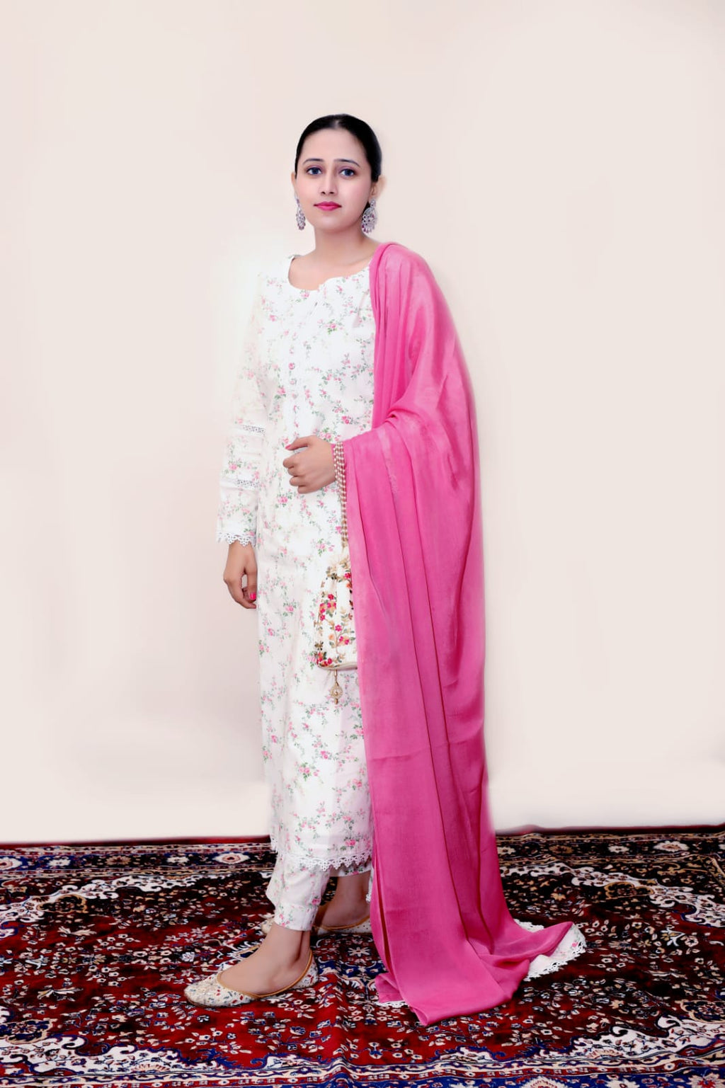 3 Piece - Lawn Printed Cotton Stitched Suit